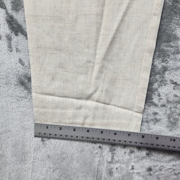 Vintage Sag Harbor Pants Womens 12 Tan Linen Blend Pleated High Rise Tapered - Picture 10 of 11